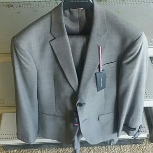 Tommy Hilfiger Two Button Slim Fit Windowpane Suit